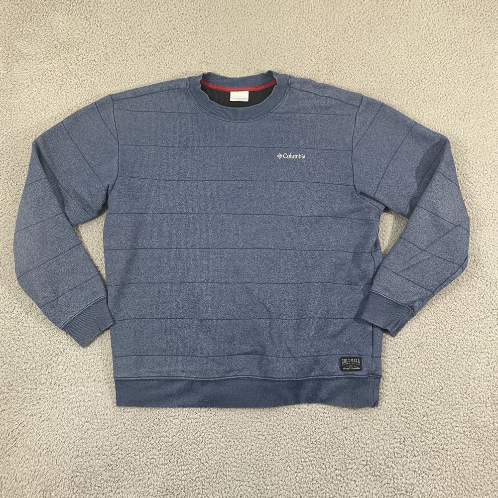 Columbia Hart Mountain Crew Fleece Men XL Blue Outdoor Hiking Gorpcore Pullover